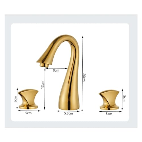 Grifo de tres vías para lavabo que evita salpicaduras con caño móvil 3