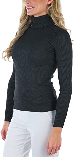 Image of ToBeInStyle Women's Classic Knit Fold Over Turtleneck Pullover