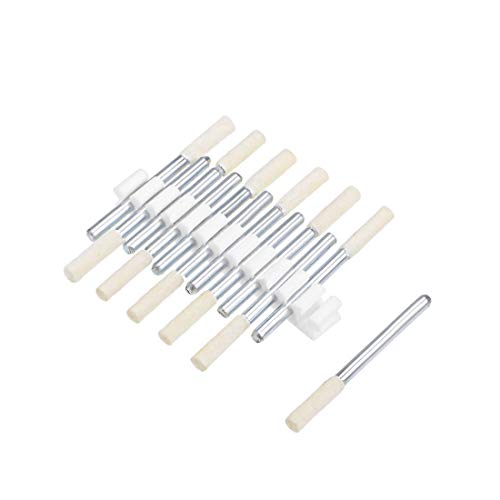 uxcell 3mm Wool Felt Mounted Points Cylinder Polishing Bits Burrs Buffing Wheels with 1/8" Shank 12 Pcs
