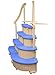 Confer Plastics Curve CCX-AG Drop in Above Ground Pool Step with Blue Treads - Base Step with Add-On