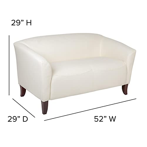 Flash Furniture Hercules Imperial Series Ivory Leathersoft Loveseat #TOP2