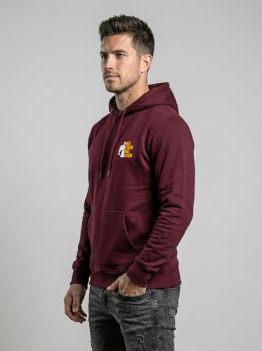 Image of Mens Full Sleeve Graphic Printed Hooded Sweatshirt | No Pain No Gain Print Winter Hoodies for Men | Gym Hoodie Men's