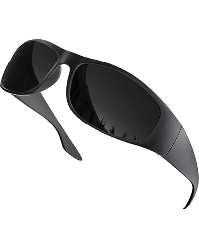 grinderPUNCH Polarized Wrap Around Sunglasses for Men and Women – Lightweight Sports Wraparound Sunglasses UV Protection