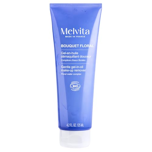 Melvita - Gel en Huile Démaquillant - Bouquet Floral - Élimine Impuretés et Maquillage, Thé Vert - Soin Doux pour Peaux Sensibles - 125 ml