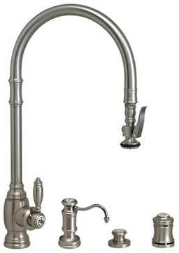 Waterstone Traditional Extended Reach Plp Pulldown Faucet - 4Pc. Suite Graphite