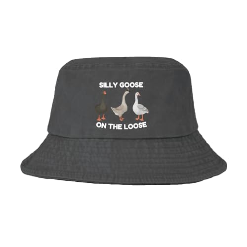 Funny Goose Hat Silly Goosee On The Loose Bucket Hat Women(s) Fishing Hat Cute Bucket Hat