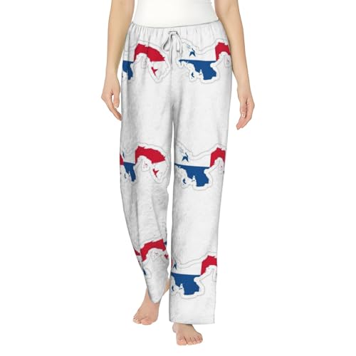 Pantalon de pyjama en flanelle femme à motif drapeau Panama pour détente