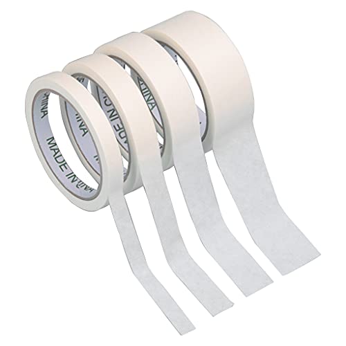 Image of Multi-Purpose White Masking Tape Total Length 20M Painter Tape 4 Kinds Optionals 0.47'' /0.71'' /0.94'' /1.42'' Writable White Masking Tape 1 /2 inch 1 inch 2 inch Wide