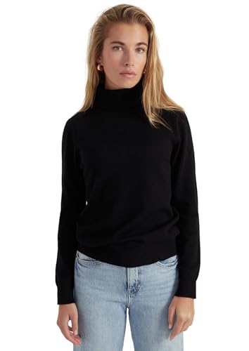 Image of Style & Republic Women's 100% Cashmere Slim Turtleneck Pullover Sweater | Classic Fit, Premium Knit Jumper, Ultra Soft Feel, Lightweight Warmth, Naturally Breathe, Easy Layering, Autumn Winter Spring