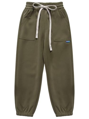 JEATHA Girls Boys Joggers Sweatpants Kids Pull-On Active Athletic Pants with Drawstring Elastic Waistband