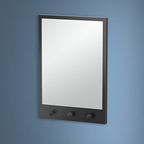 Gatco Glam Flush Mount Framed Rectangle Mirror, 29 Inch, Matte Black #TOP1