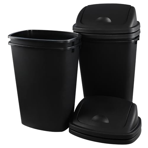 Caneca de basura negra rectangular 13 galones 4 unidades miniatura 2