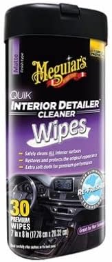 Meguiar'S Quik Interior Detailer Wipes 25 - 7" X 9" One Step Cleaning And Protection For All Interio