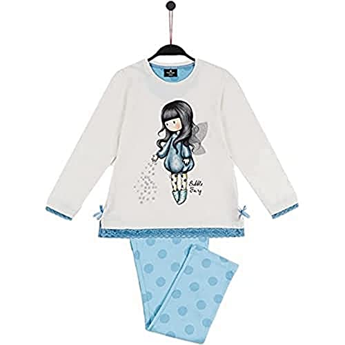 Pigiama Largo compatible con Santoro Gorjuss Bubble Fairy Hada de las Burbujas Producto Oficial y Original Caja Chica Mujer Talla S M L XL XXL + Llavero Paillettes, multicolor, XL