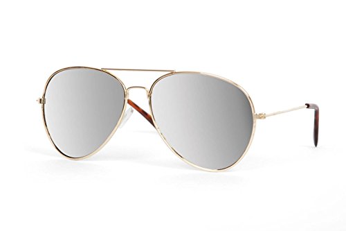 Classic Gold Full Mirror Lens Aviator Sunglasses2