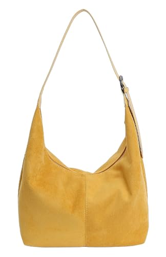 Slouchy Suede Hobo Bags Women Underarm Shoulder Bag Trendy Crescent Crossbody Purses Cute Travel Work Tote Handbag 2025