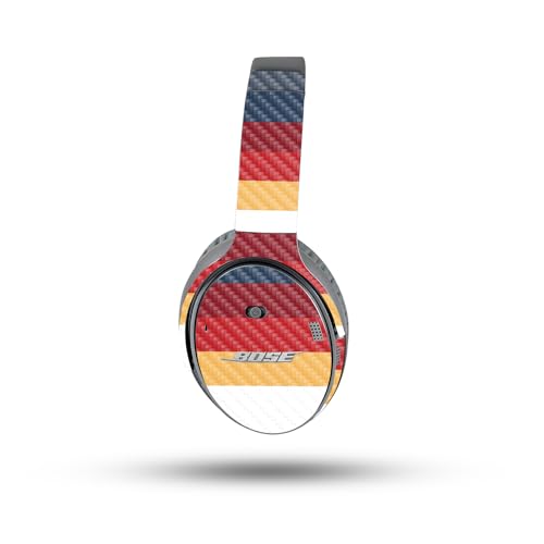 Image of MightySkins Carbon Fiber Skin Compatible with Bose QuietComfort 35 II Headphones - Vintage Lines | Protective, Durable Textured Carbon Fiber Finish | Easy to Apply