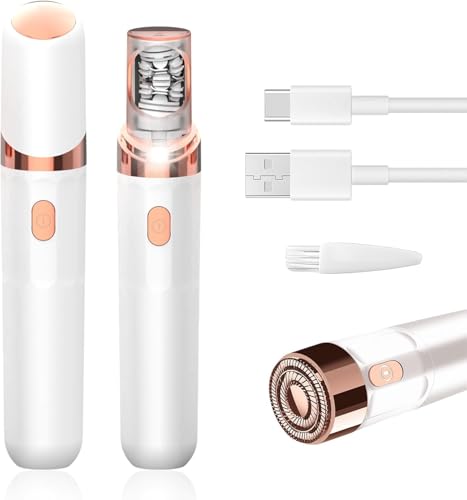 Épilateur facial pour femme avec lumière LED pour plus de précision, épilateur indolore et rasoir pour le visage, les lèvres, le menton, les sourcils