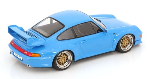 Porsche 911 (993) GT2 1996 Ruedas BBS Azul Claro 1:18 miniatura 2