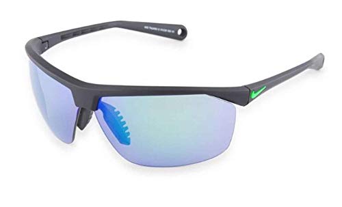 Nike EV1128-003 Tailwind 12 Sunglasses Matte Black/Rage Green Frame Color, Grey with Green Mirror Lens Tint