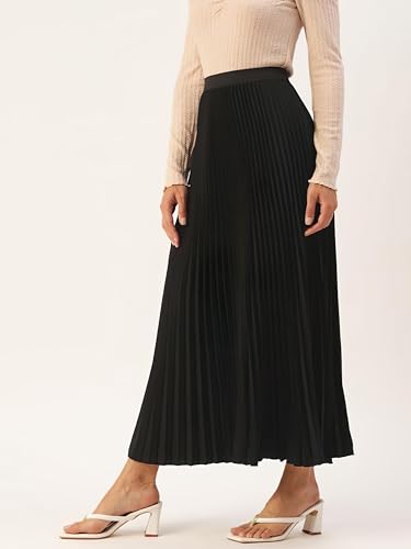 Image of ZWERLON | Women Accordian Pleat Maxi Flared Skirt