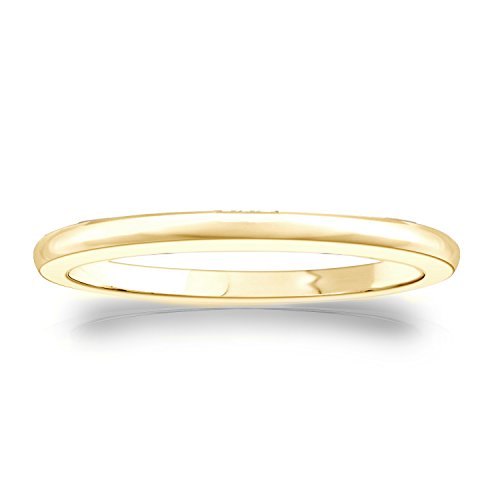 Diamond Wish 14k Gold Women's Plain Wedding Band Ring Size 4-9