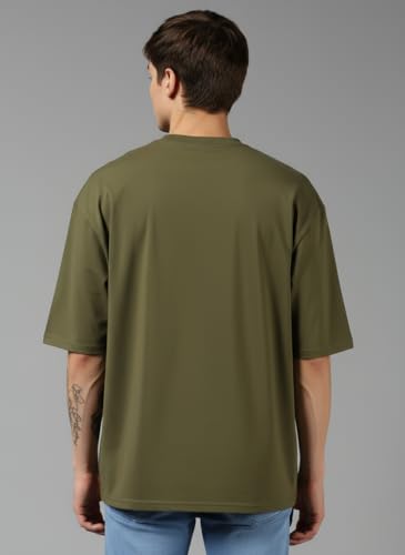 Image of URGEAR Men's Oversized Casual Stylished Printed Cotton Blended Round Neck T-Shirt