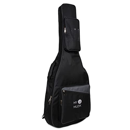 Image of My MUZIK Durable Padded Guitar Cover Bag case for Your Guitar Jumbo & All Size of My Muzik Guitar with Extra Pouch