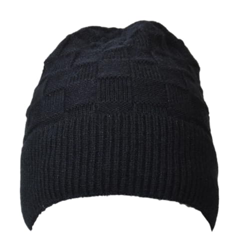 Bonnet avec revers Ciocca CIACC008 en tissu à motif damier pour l'hiver