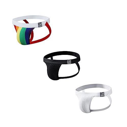 JOCKMAIL 3PCS/Pack Men Briefs Underwear Men Athletic Supporter Sport Jockstrap Gym Underwear