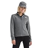 The North Face Women's Cedar Trail Grid Fleece Jacket - Soft Fleece Zip Up Jacket, Secure Zip Pockets, Stretch Fabric, Smoked Pearl, XX-Large