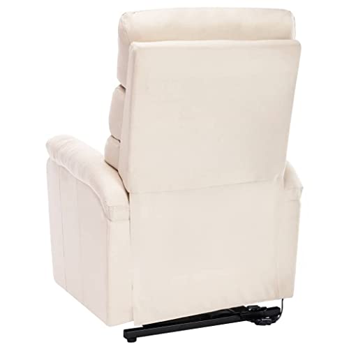 Yuhi-Hqyd Stand-Up Massage Recliner,Lift Chair,Home Sofa Chair,Power Recliner,Gaming Chair,With Side Pocket,A Usb And Hand Control,Adjustable Backrest And Footrest,Assembly Required, Cream Fabric #TOP5