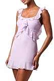 Lulus Trinity Ruffle Mini Dress Womens Mini Cocktail Short Dress Sexy Date Night Lavender