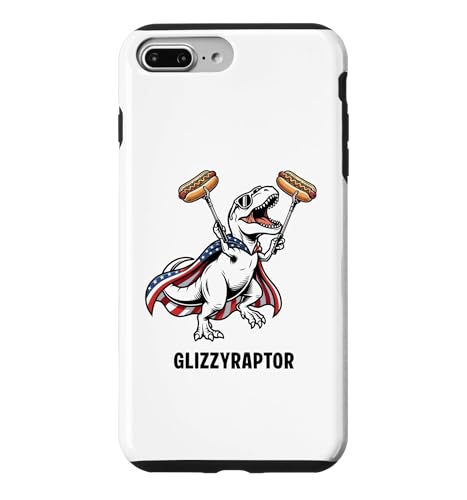 T-Rex Glizzyraptor �ʔ��� �~�߂��Ȃ�T-Rex Loves Hot Dog �X�}�z�P�[�X iPhone 7 Plus/8 Plus �p