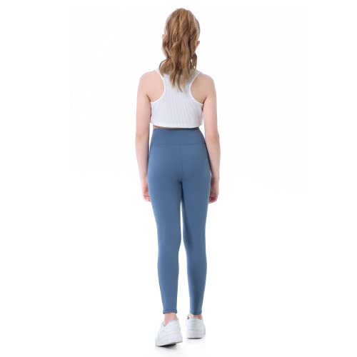 Girls Yoga Pants V Cross Waisted Kids Yoga Leggings with Pockets Buttery Soft Workout Running Athletic Leggings Stretchy2