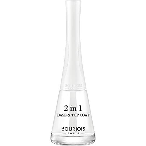 Bourjois - Base & Top Coat 2 in 1, pennello panoramico, per unghie protette e tenuta dello smalto per unghie prolungata, asciugatura rapida, 9 ml