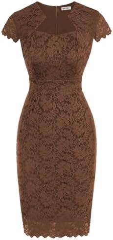 GRACE KARIN Cocktail Dress for Women Cap Sleeve Lace Dress for We...