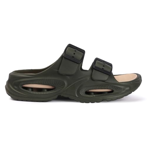 DUCKINS Men’s EVA Foam Flip Flops Slippers Green Olive - Image 4
