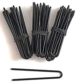 Amish Straight U Shape Heavy Duty Hair Pins (1.5 Inch, Black)