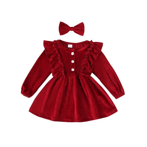 Karuedoo Toddler Girl Velvet Tutu Dress