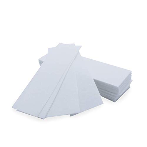 100 uds Bandas de papel para depilación con cera. Bandas depilatorias desechables con tejido 100% NATURAL. Paquete de 100 tiras Cover