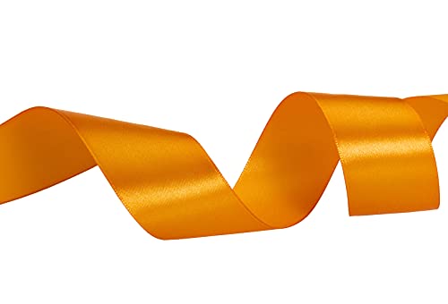 Image of ATRBB 25 Yards 1-1 /2 inch Wide Satin Ribbon Perfect for Wedding,Handmade Bows and Gift Wrapping (Orange)