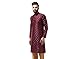 Sojanya (Since 1958 Men'S Silk Blend Wine Printed Only Long Kurta, Size 40