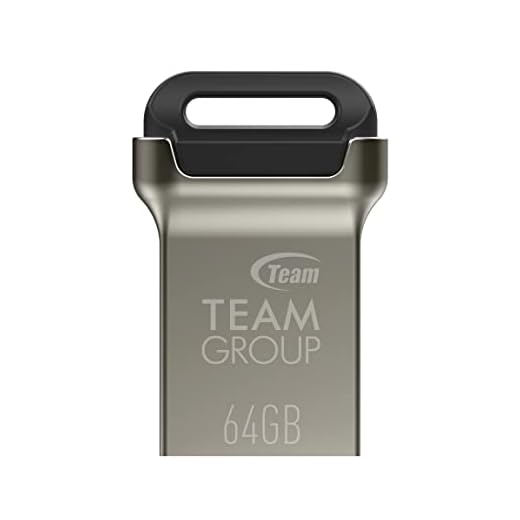 TEAMGROUP C162 64GB USB 3.2 Gen 1 (USB 3.1/3.0) Mini Fits Metal USB Flash Drive, Read up to 90MB/s, External Storage Thumb Drive Memory Stick TC162364GB01