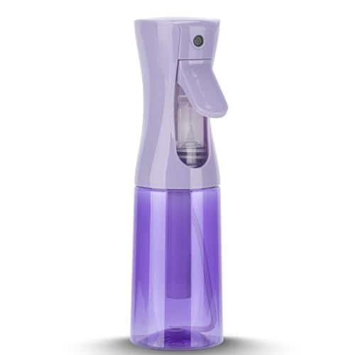 Image of Continuous Hair Mister, 6.8OZ /200ML Fine Mist Spray Bottle for Salons, Barber, Plants, Skin Care, Cleaning (Clear Purple, 1 Pack)