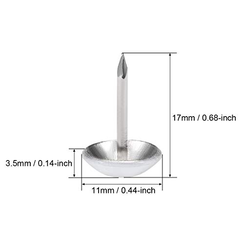 Uxcell A19012700UX0166 Upholstery Nails Tacks 11Mm White Round Head 17Mm Length Thumb Push Pins thumb #2