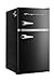 Frigidaire EFR840 Retro Mini Fridge with Freezer & Side Bottle Opener - Small 2 Door Refrigerator for Office Bar or College Dorm Room - 3.2 Cu Ft, Black
