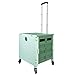 LINGJIONG Chariot Utilitaire Pliable - Caisse roulante Robuste à 4 Roues - Caisses à provisions Robustes de Grande capacité, Vertes Libelyef