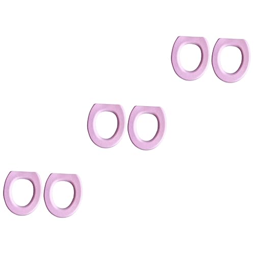 TOVINANNA 3sets Thickened Warm Toilet Seat Cover O-Shaped Pad Soft Comfort for Ladies Elderly 2pcs*3
