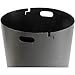 Global Industrial 36 Gallon Outdoor Slatted Steel Round Trash Can with Flat Lid, Plastic Liner & Anchor Kit Included, 28